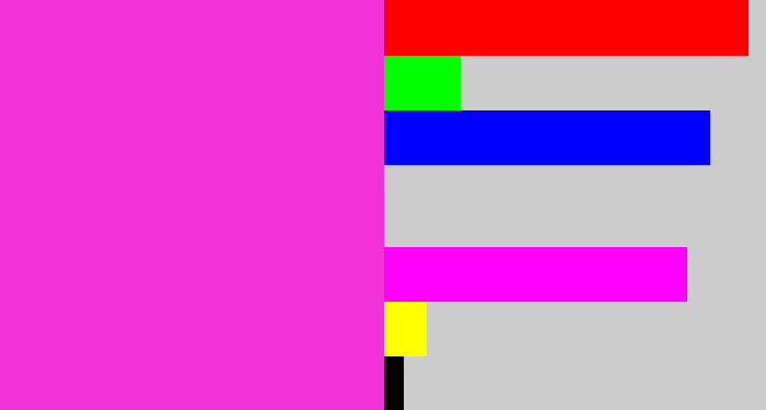 Hex color #f232d8 - purple pink