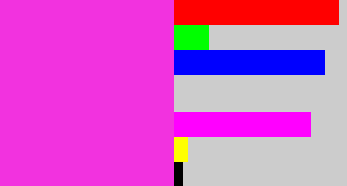 Hex color #f232df - pink/purple
