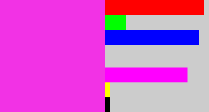 Hex color #f232e5 - pink/purple