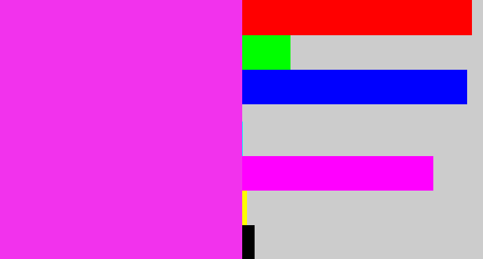 Hex color #f232ed - pink/purple