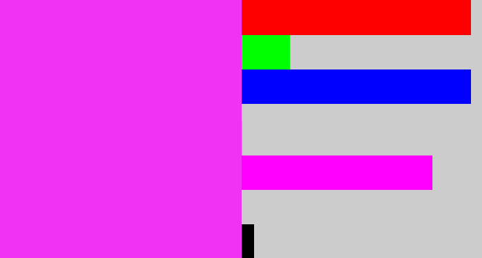 Hex color #f232f3 - pink/purple
