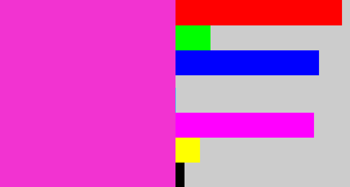 Hex color #f233d1 - purple pink