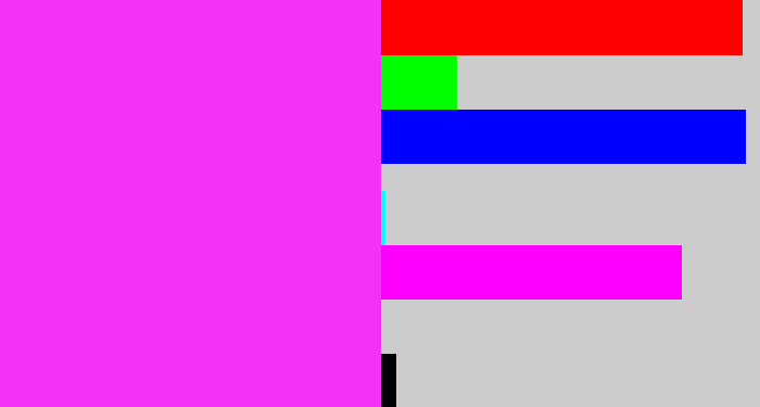 Hex color #f233f5 - pink/purple