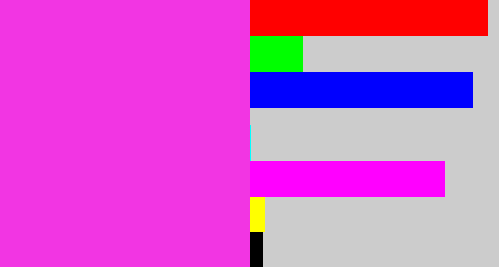 Hex color #f235e3 - purple pink