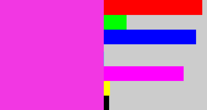Hex color #f237e3 - purple pink
