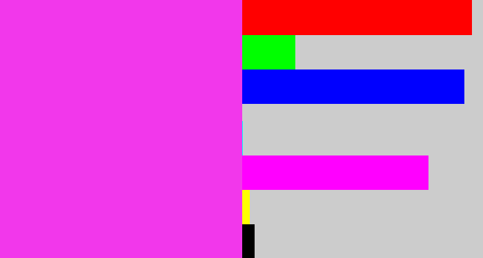 Hex color #f237eb - pink/purple
