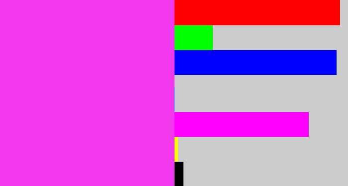 Hex color #f238ec - pink/purple
