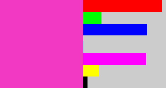 Hex color #f239c4 - purple pink