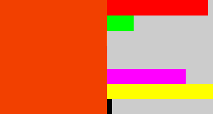 Hex color #f24000 - orangish red