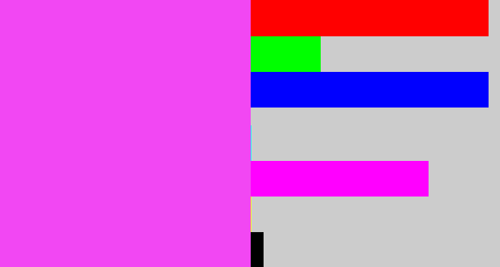 Hex color #f247f3 - light magenta