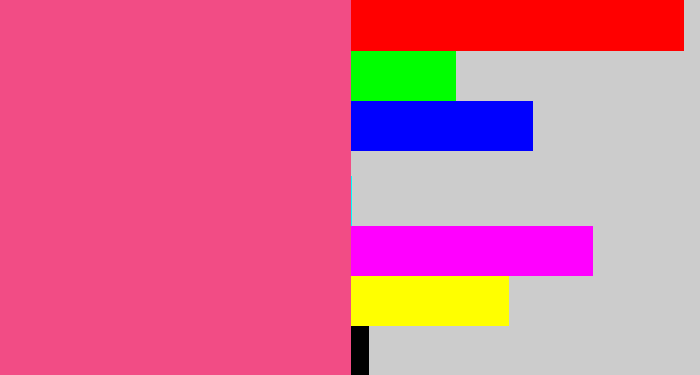 Hex color #f24c85 - warm pink