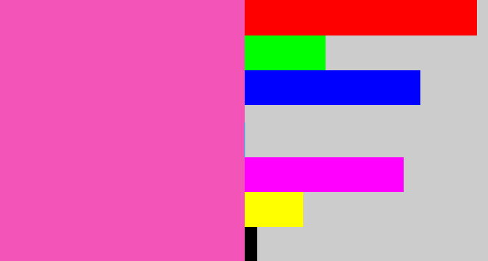 Hex color #f255b7 - bubble gum pink