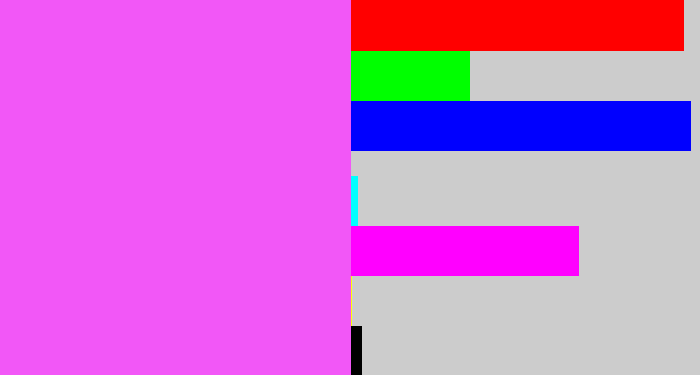 Hex color #f257f7 - light magenta