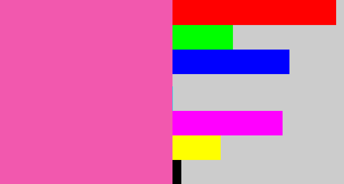 Hex color #f258ae - bubble gum pink