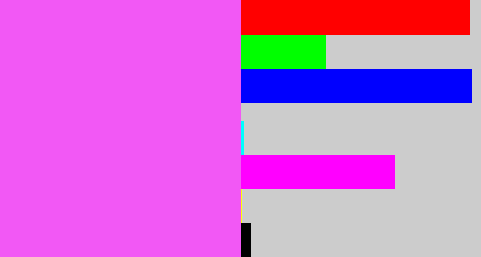 Hex color #f258f5 - light magenta