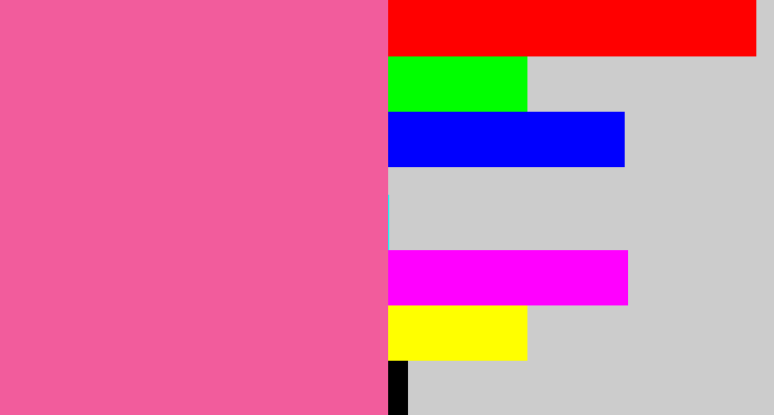Hex color #f25c9c - medium pink