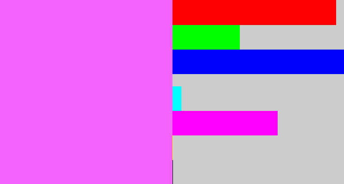 Hex color #f263ff - violet pink