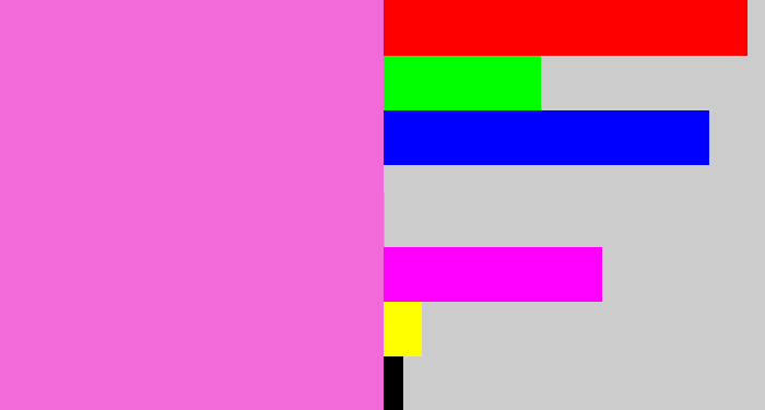 Hex color #f269da - purply pink