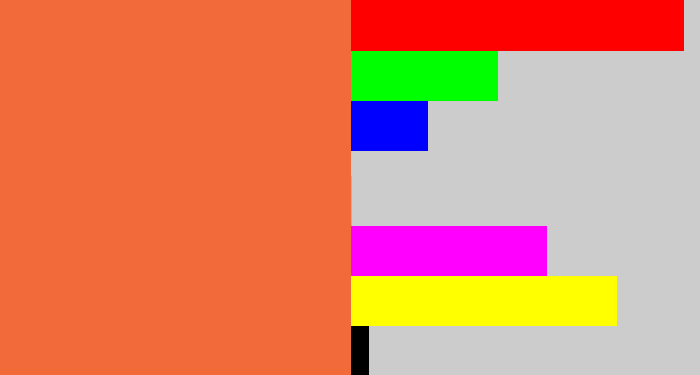 Hex color #f26a39 - pinkish orange
