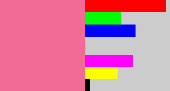Hex color #f26a96 - medium pink