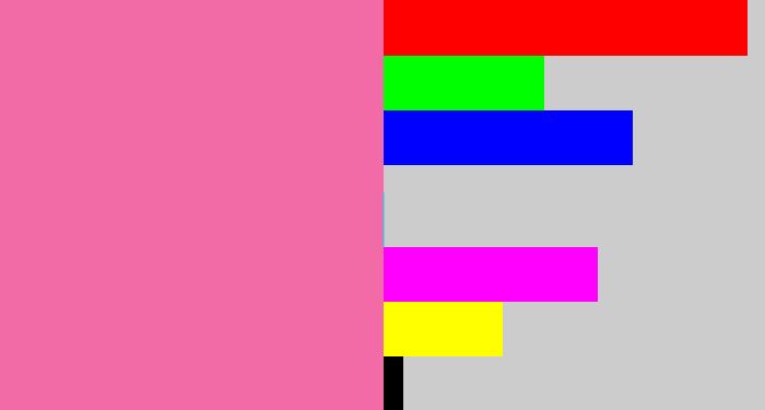 Hex color #f26ba6 - bubble gum pink
