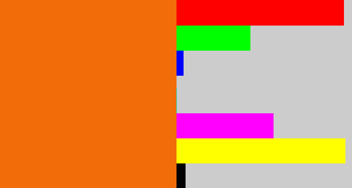 Hex color #f26c09 - orange