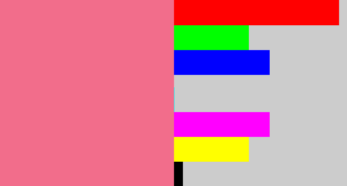 Hex color #f26d8b - rosy pink