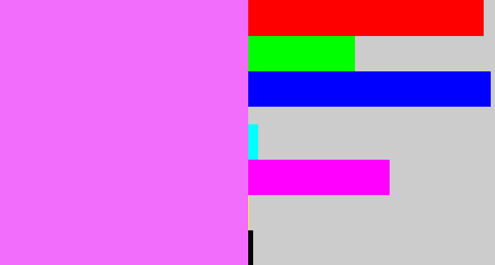 Hex color #f26dfb - light magenta