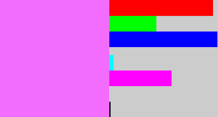 Hex color #f26dfd - violet pink