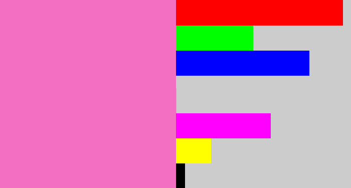 Hex color #f26fc2 - bubblegum
