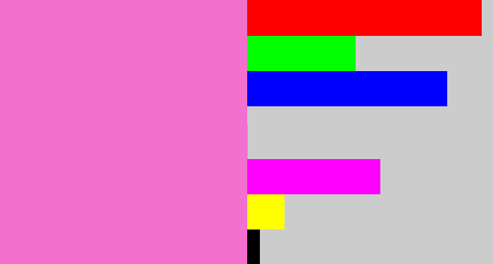 Hex color #f26fce - bubblegum pink