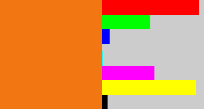 Hex color #f27713 - orange