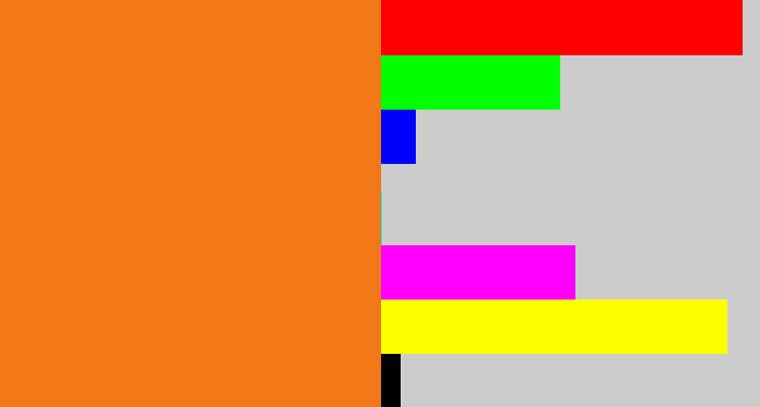 Hex color #f27716 - orange