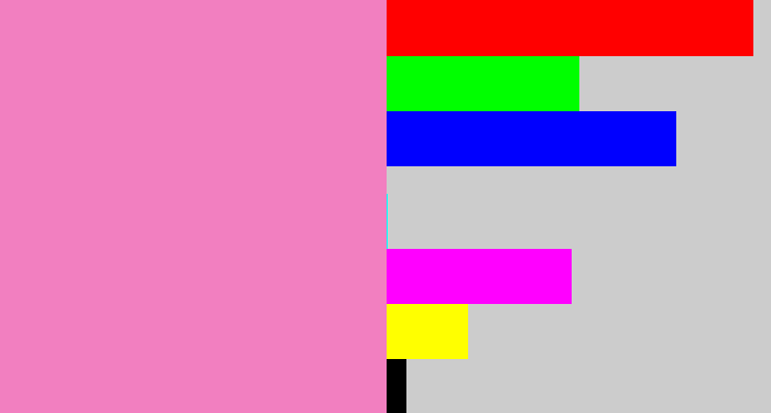 Hex color #f27fc0 - pink