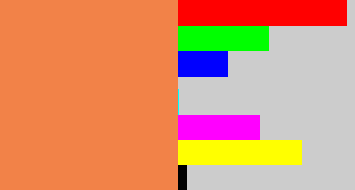 Hex color #f28248 - orangish