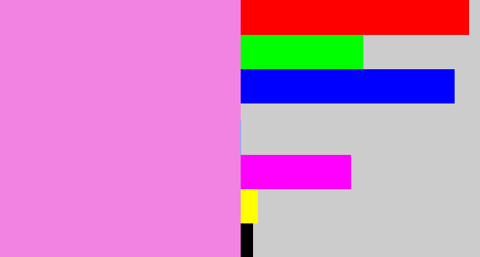 Hex color #f283e2 - purply pink