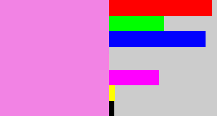 Hex color #f283e4 - purply pink