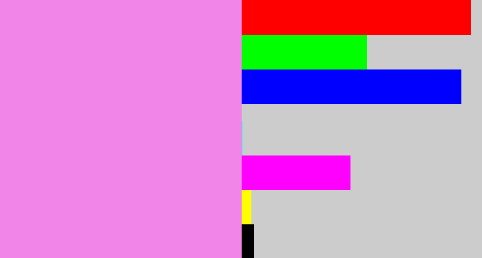 Hex color #f285e8 - purply pink