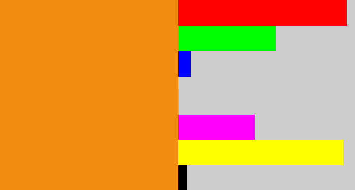 Hex color #f28b11 - tangerine