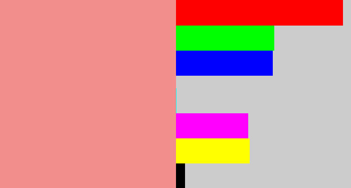 Hex color #f28e8c - blush