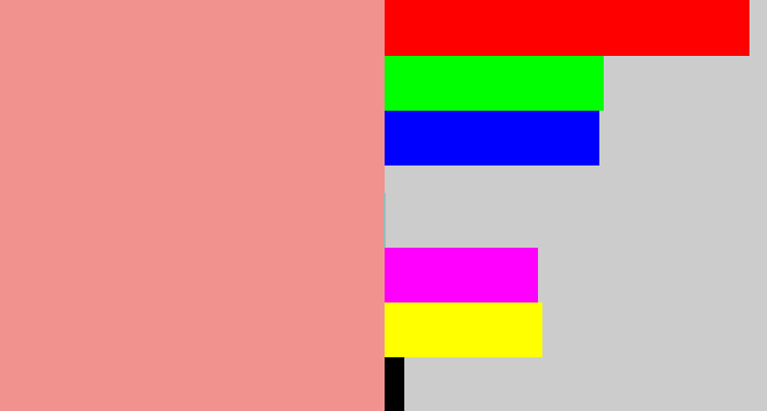 Hex color #f2928f - blush