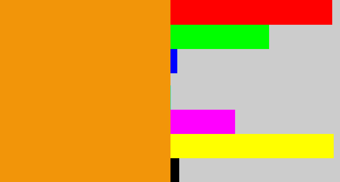 Hex color #f29509 - tangerine