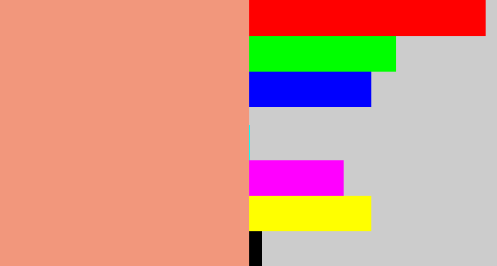 Hex color #f2977c - blush