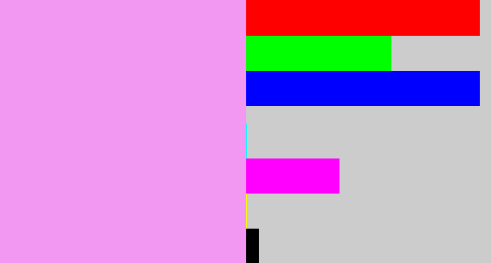 Hex color #f297f2 - purply pink