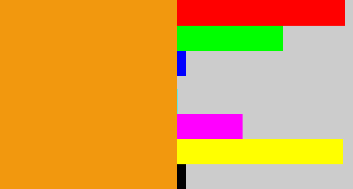 Hex color #f2980e - tangerine