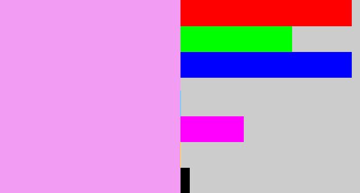 Hex color #f29df3 - light lavendar