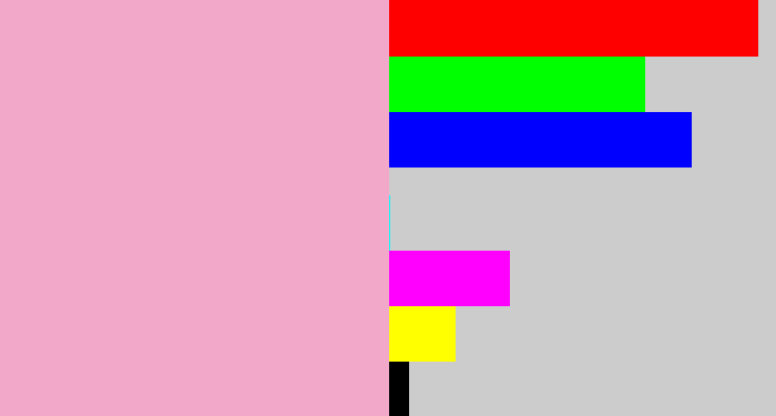 Hex color #f2a8c8 - soft pink