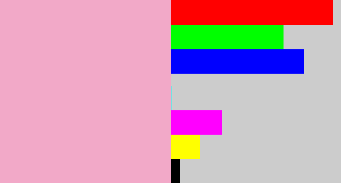 Hex color #f2a9c8 - soft pink