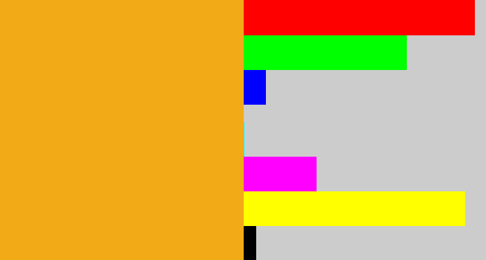 Hex color #f2aa16 - squash