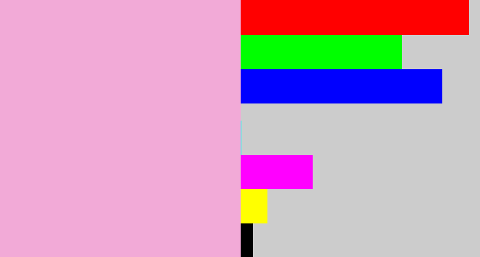 Hex color #f2aad7 - powder pink